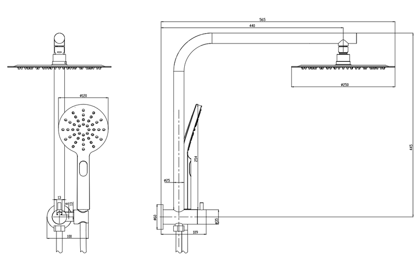 Sky Twin Shower Round