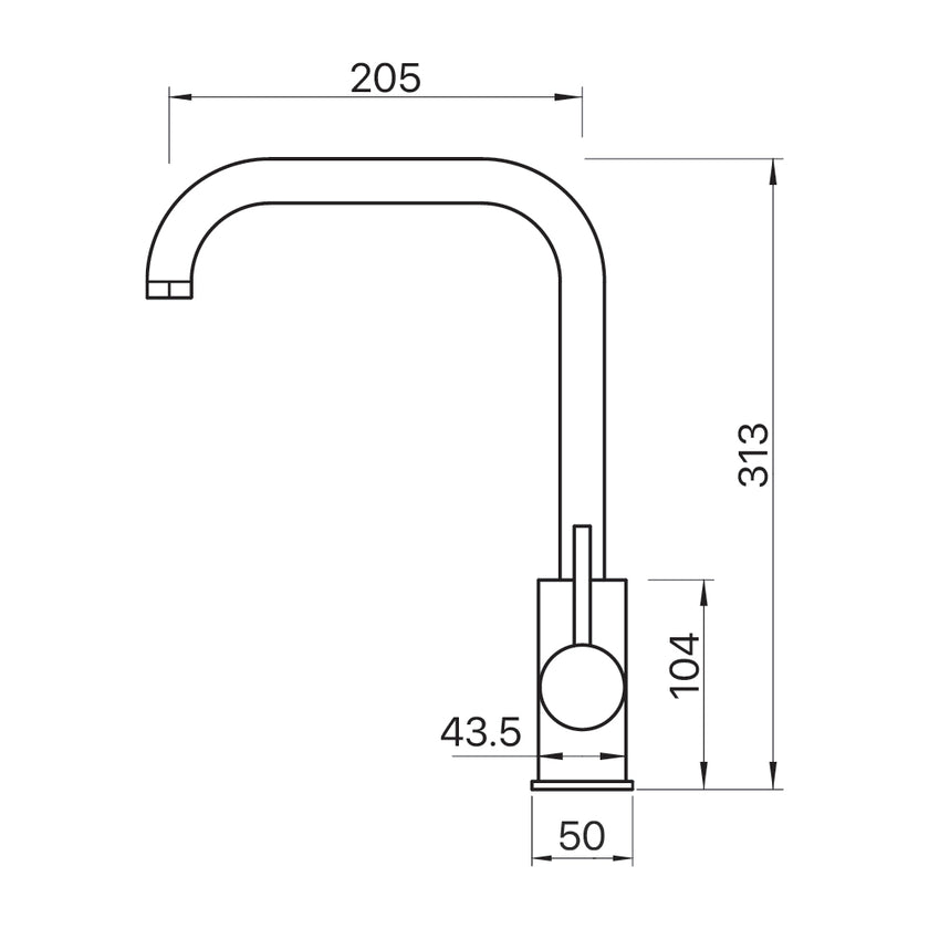 Anise Squareline Sink Mixer