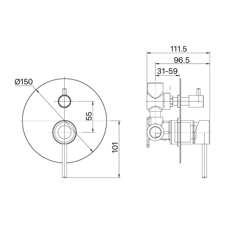 Anise Wall Diverter Mixer
