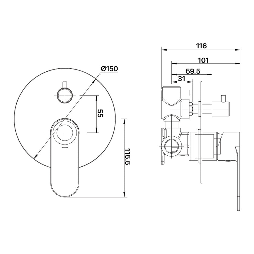 Saffron Diverter Mixer
