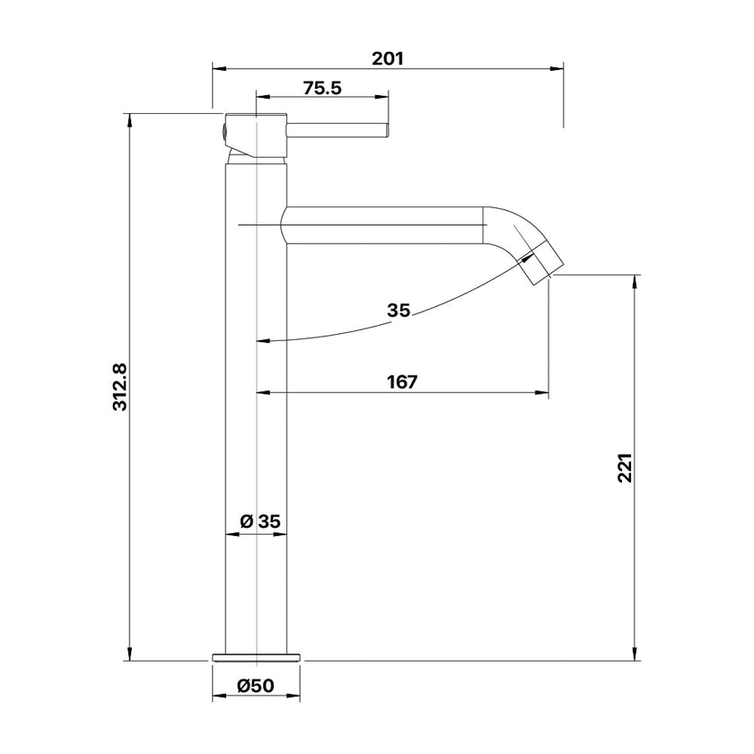 Anise Eco Tower Vessel Mixer