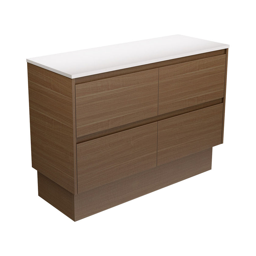 Amato Walnut Drawer Floor Standing Vanity