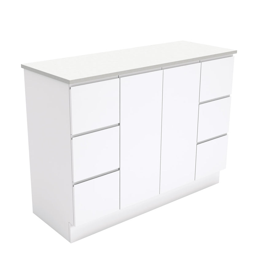 Fingerpull Floor Standing Gloss White Cabinet