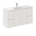 Siska Slim White Wall-Hung Vanity Including Ceramic Top