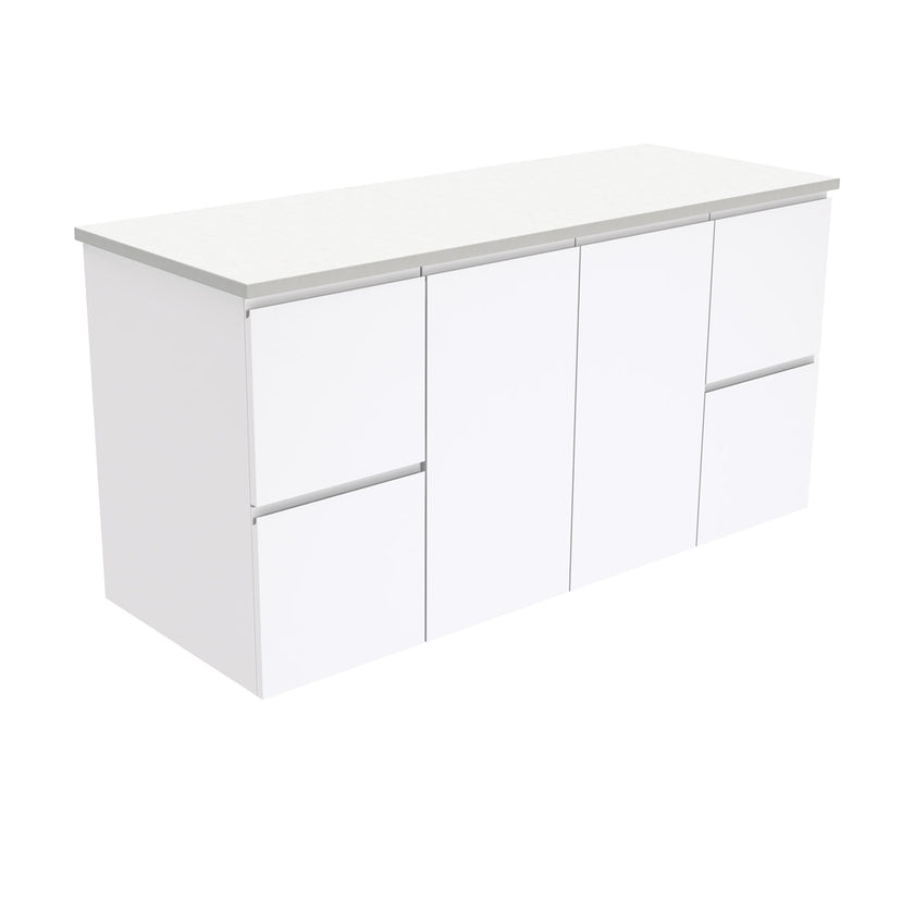 Fingerpull Wall Hung Gloss White Cabinet