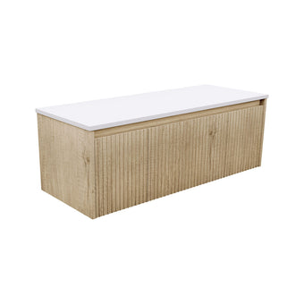 Alina Fluted Scandi Oak Wall Hung Cabinet