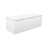 Alina Fluted Satin White Wall Hung Cabinet
