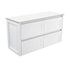 Hampton Satin White Wall Hung Cabinet