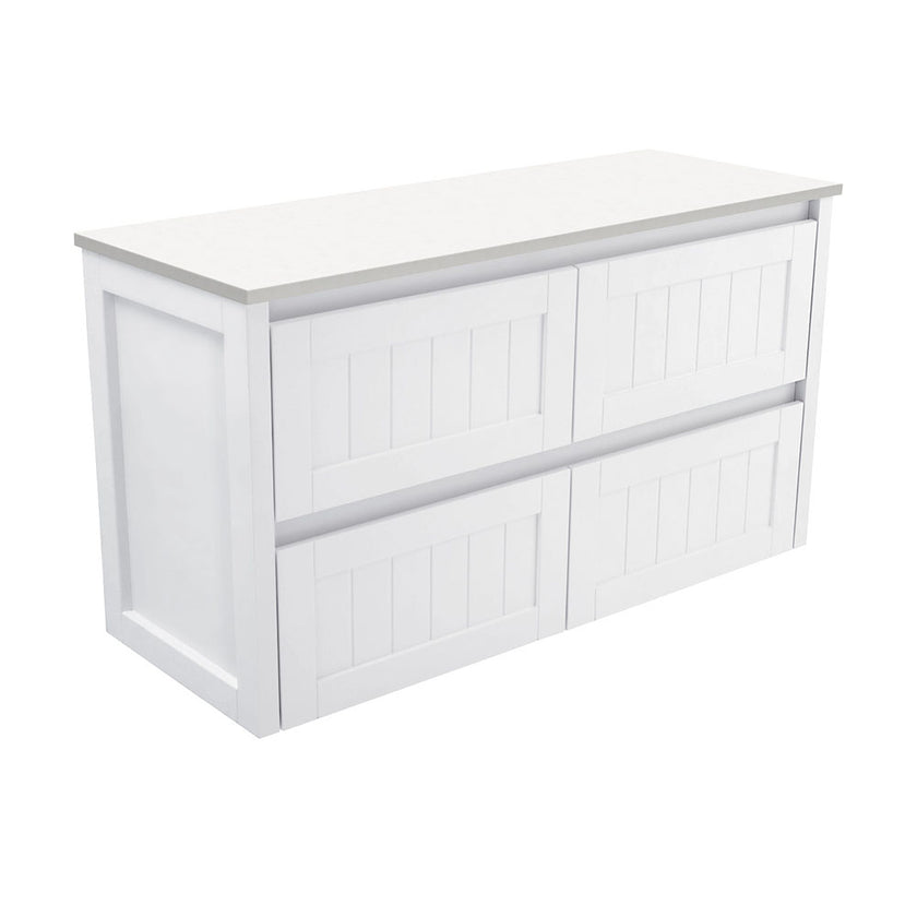 Hampton Satin White Wall Hung Cabinet