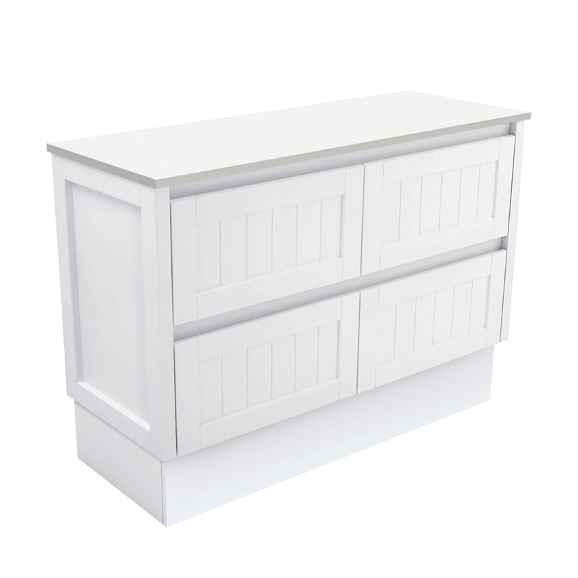 Hampton Floor Standing Satin White Cabinet