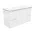 Fingerpull Wall Hung Satin White Cabinet