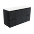 Fingerpull Wall Hung Satin Black Cabinet
