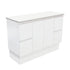 Fingerpull Floor Standing Satin White Cabinet