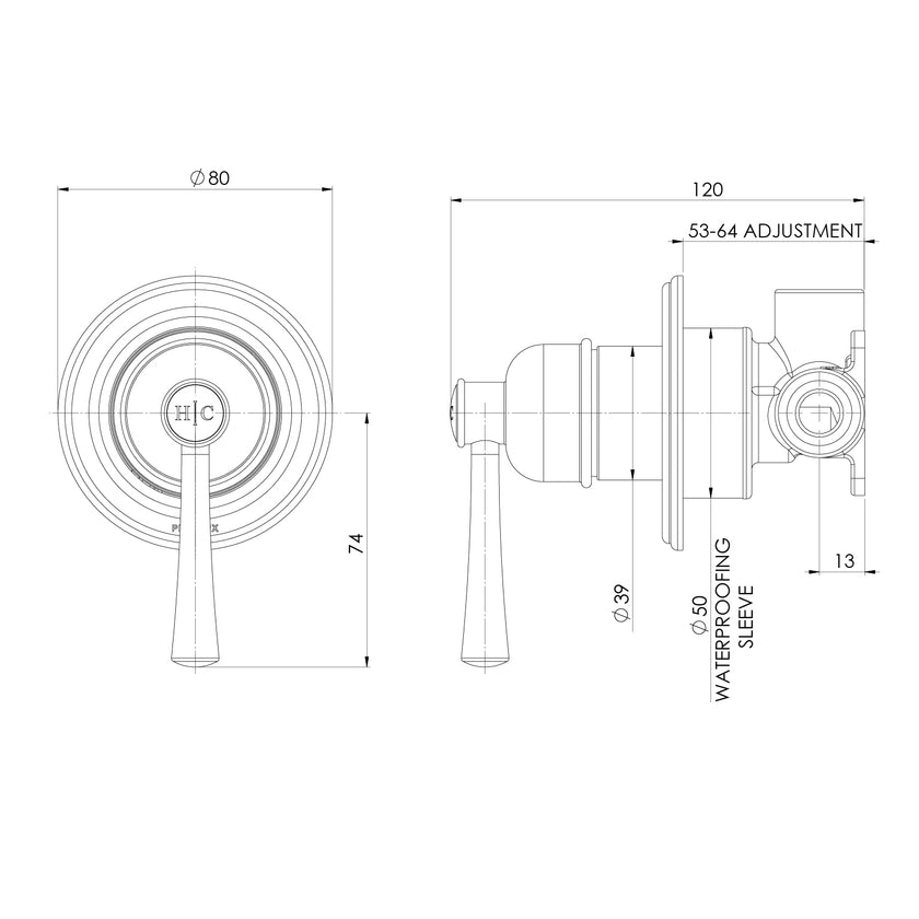 Cromford SwitchMix Shower / Wall Mixer (Complete Kit)