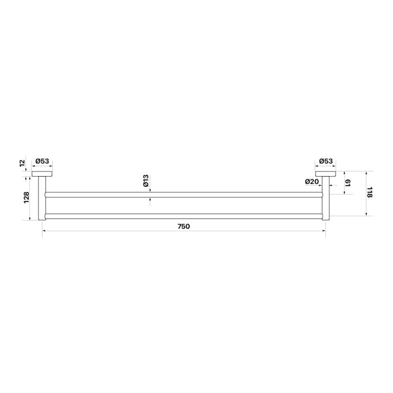 Chia Double Towel Rail