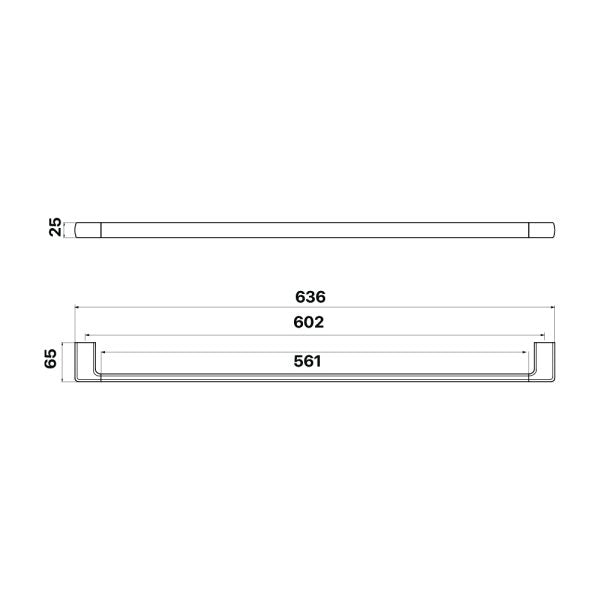 Sandalwood Single Towel Rail
