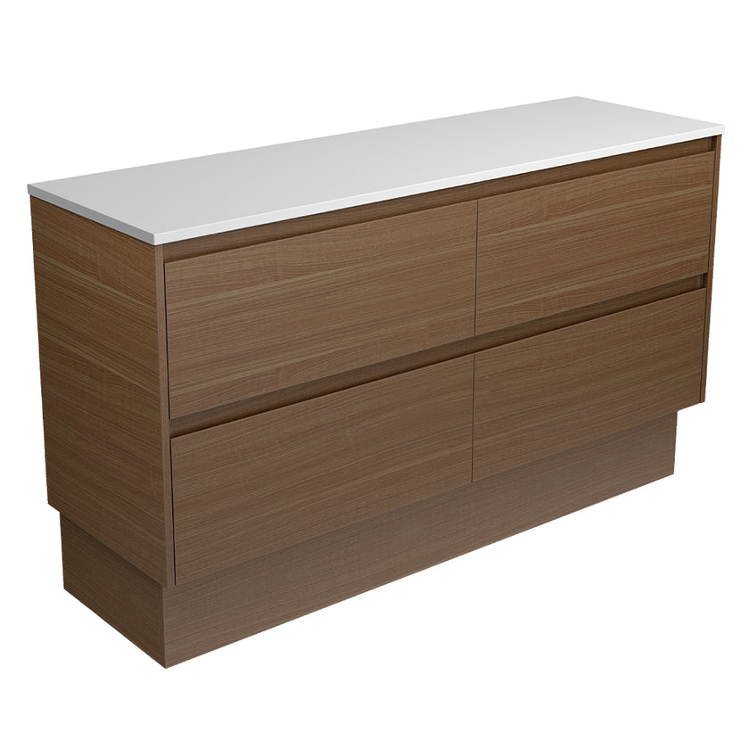 Amato Walnut Drawer Floor Standing Vanity