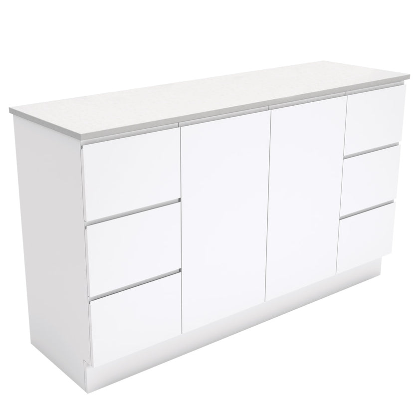 Fingerpull Floor Standing Gloss White Cabinet