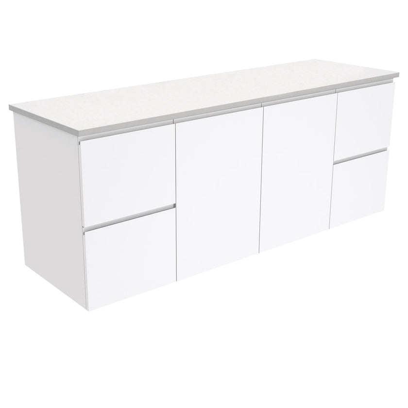 Fingerpull Wall Hung Gloss White Cabinet