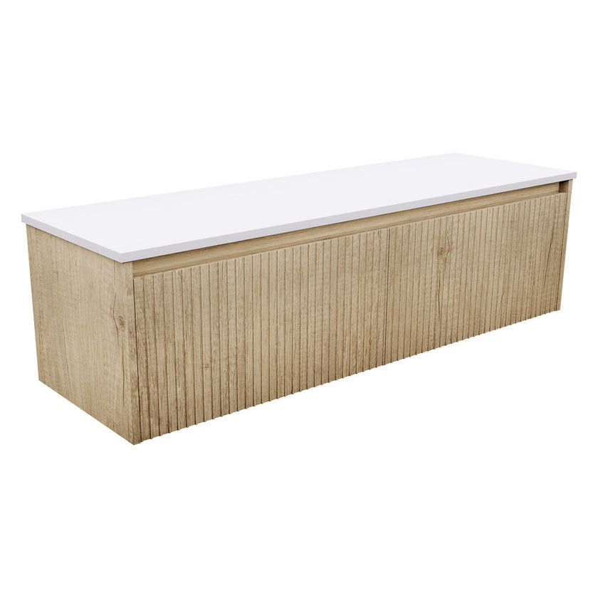 Alina Fluted Scandi Oak Wall Hung Cabinet