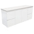 Fingerpull Wall Hung Satin White Cabinet