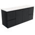 Fingerpull Wall Hung Satin Black Cabinet