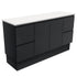 Fingerpull Floor Standing Satin Black Cabinet