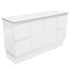 Fingerpull Floor Standing Satin White Cabinet