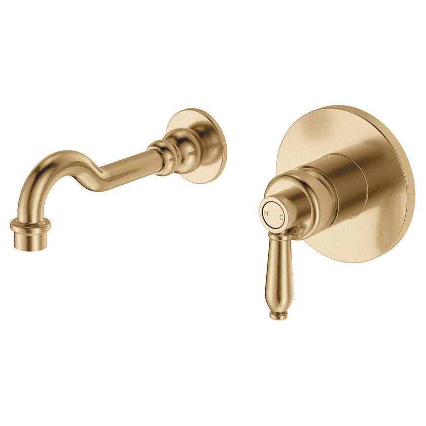 Eleanor Wall Mixer Basin and Bath Set