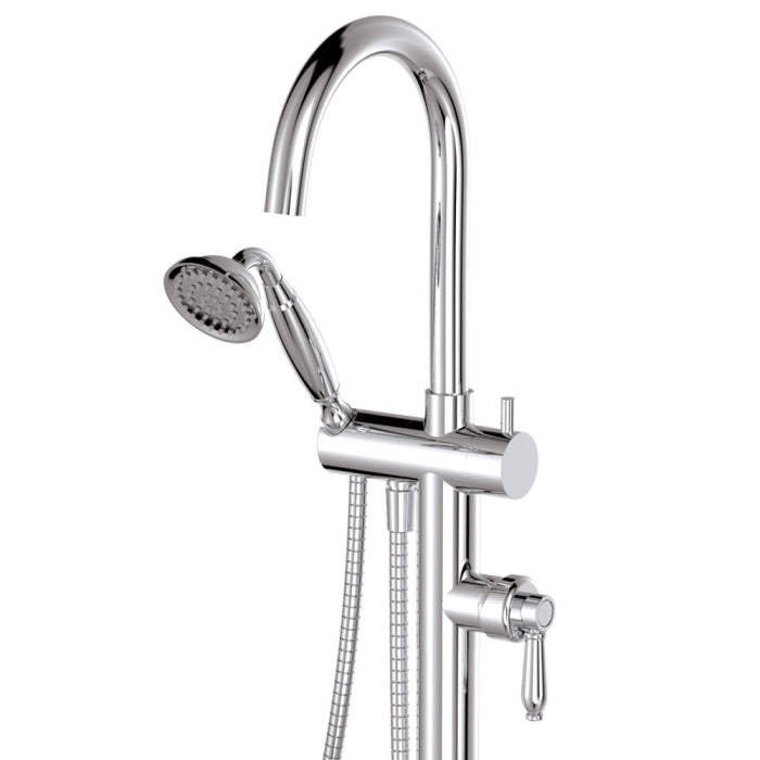 Eleanor Floor Mounted Bath Mixer with Hand Shower