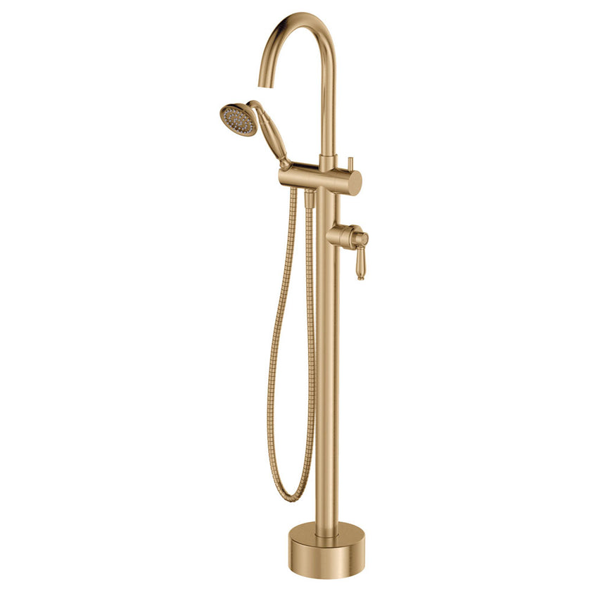 Eleanor Floor Mounted Bath Mixer with Hand Shower