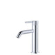 Chrome bathroom faucet on a white background