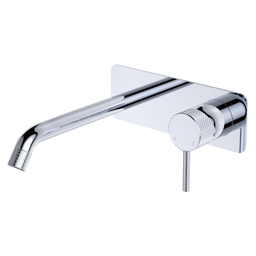 Axle Wall Basin/ Bath Mixer Set, Rectangle Plate