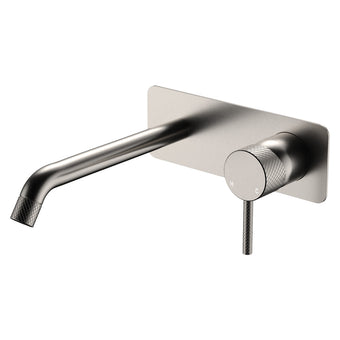 Axle Wall Basin/ Bath Mixer Set, Rectangle Plate