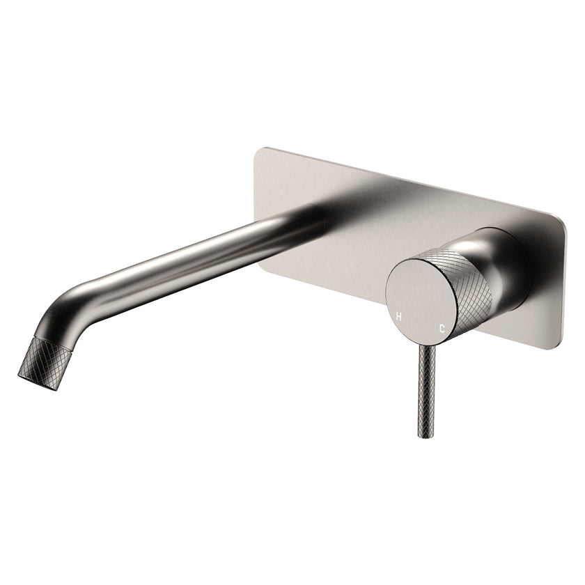 Axle Wall Basin/ Bath Mixer Set, Rectangle Plate