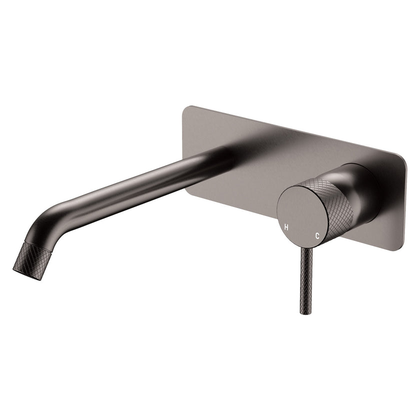 Axle Wall Basin/ Bath Mixer Set, Rectangle Plate
