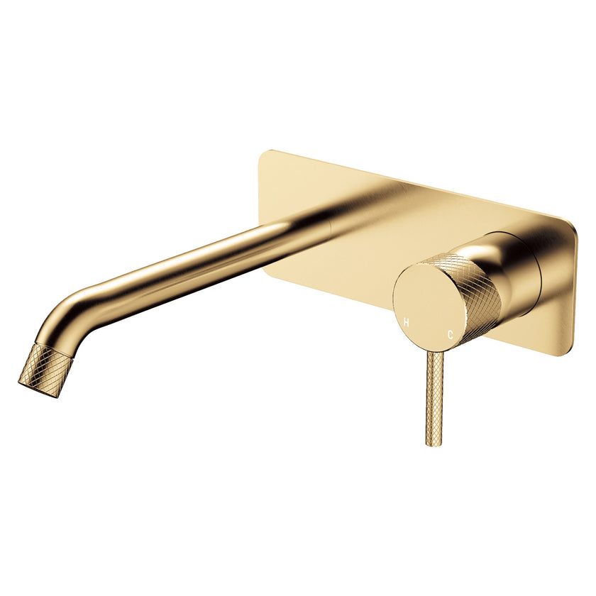 Axle Wall Basin/ Bath Mixer Set, Rectangle Plate