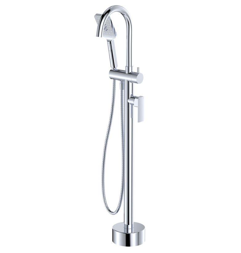 Tono Floor Mounted Bath Mixer With Hand Shower