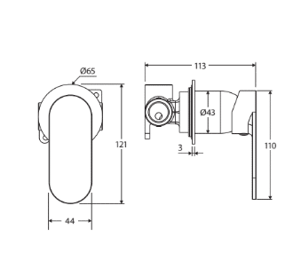 Empire Slim Wall Mixer