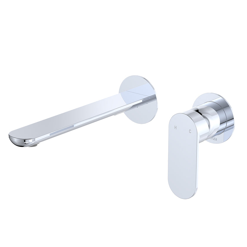 Empire Slim Basin/Bath Wall Mixer Set, Round Plates