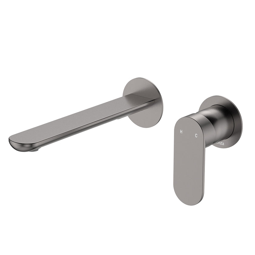 Empire Slim Basin/Bath Wall Mixer Set, Round Plates
