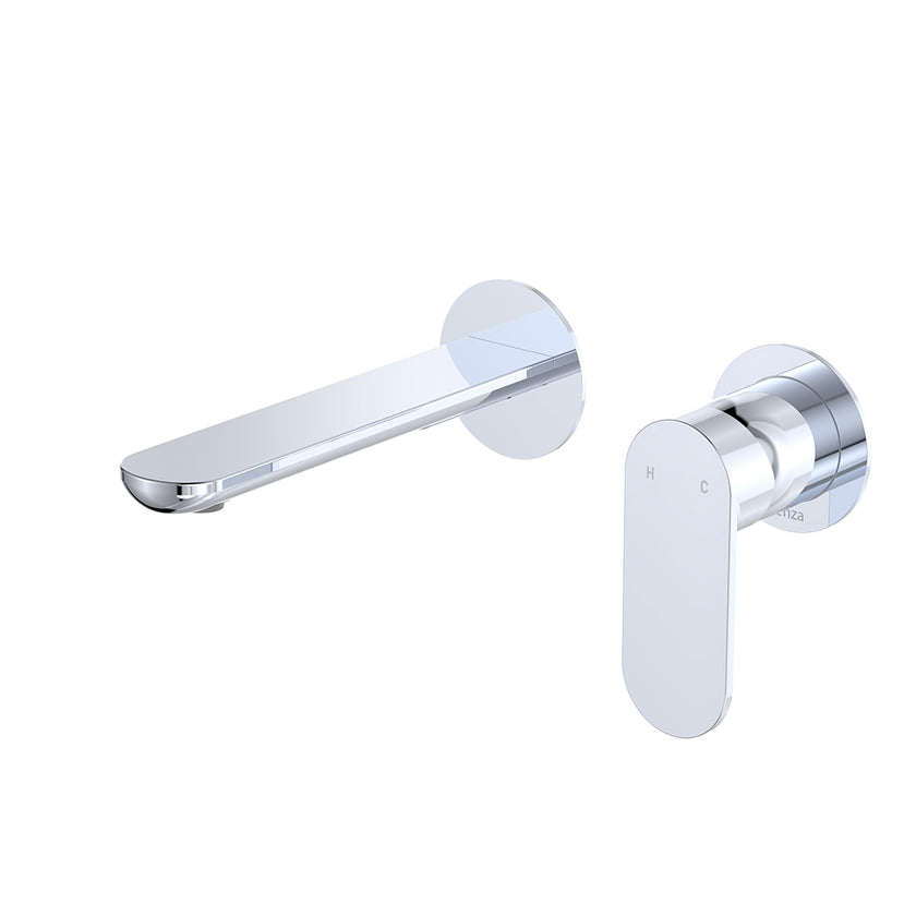 Empire Slim Basin/Bath Wall Mixer Set, Round Plates