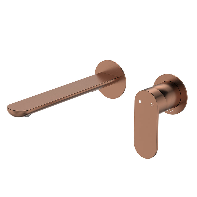 Empire Slim Basin/Bath Wall Mixer Set, Round Plates