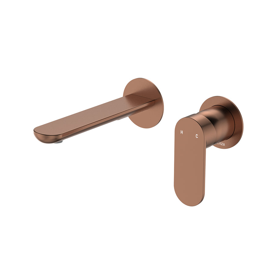 Empire Slim Basin/Bath Wall Mixer Set, Round Plates