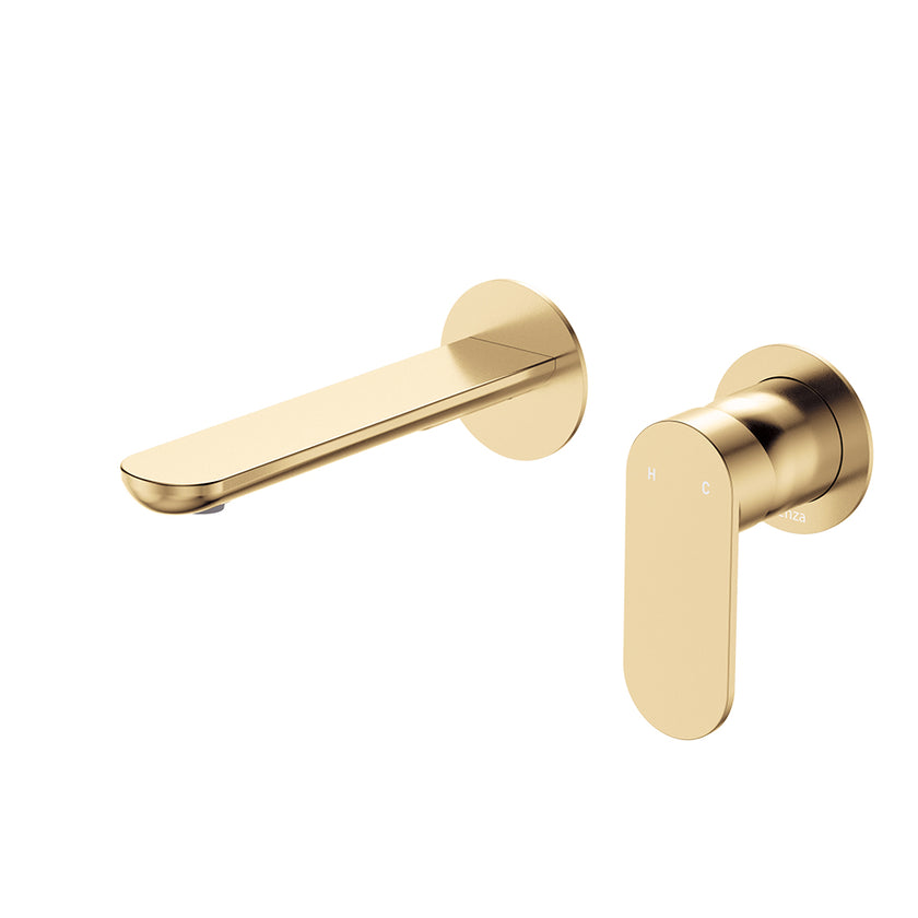 Empire Slim Basin/Bath Wall Mixer Set, Round Plates