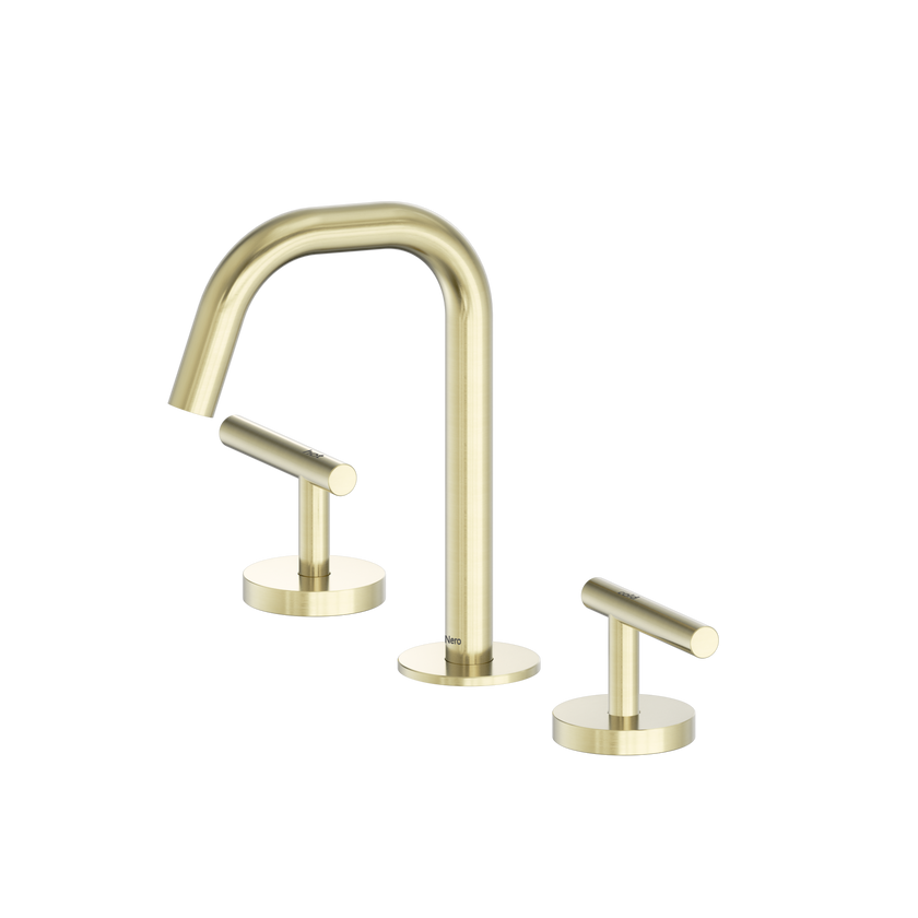 Mecca Lever Basin Set Edge Spout