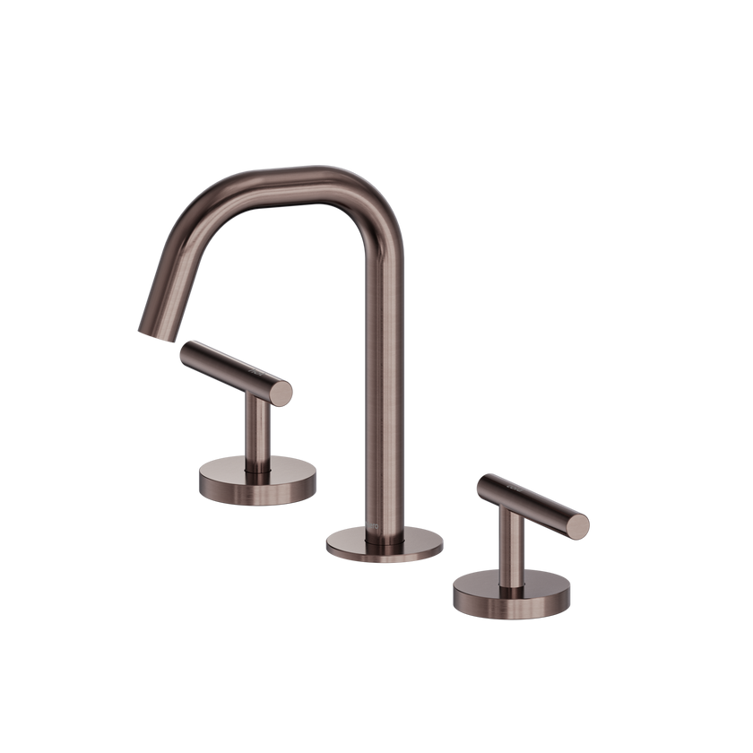 Mecca Lever Basin Set Edge Spout