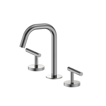 Mecca Lever Basin Set Edge Spout