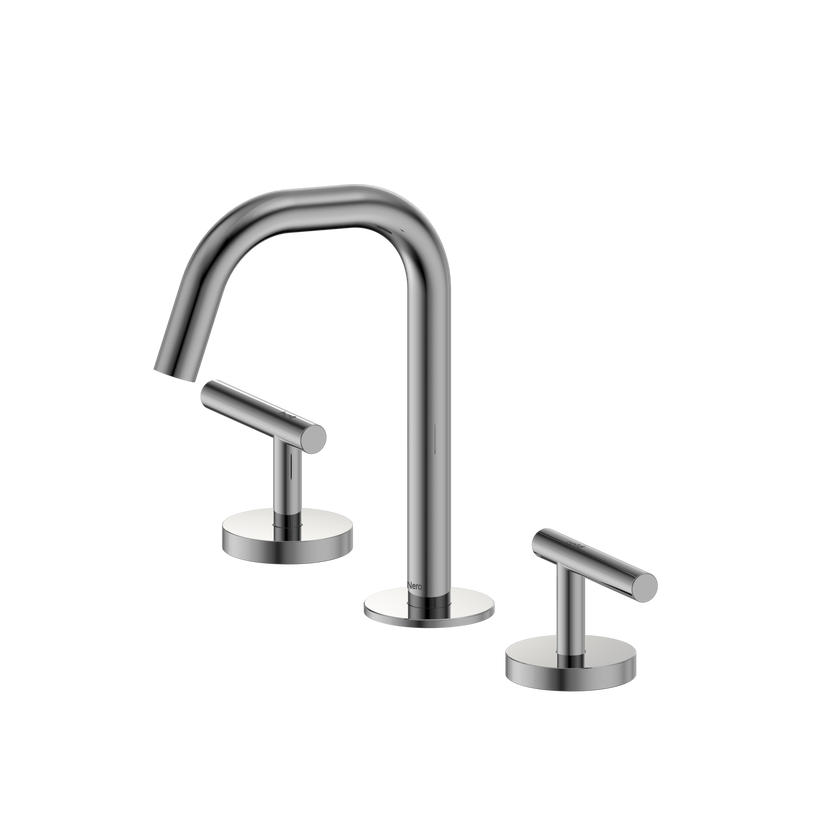 Mecca Lever Basin Set Edge Spout