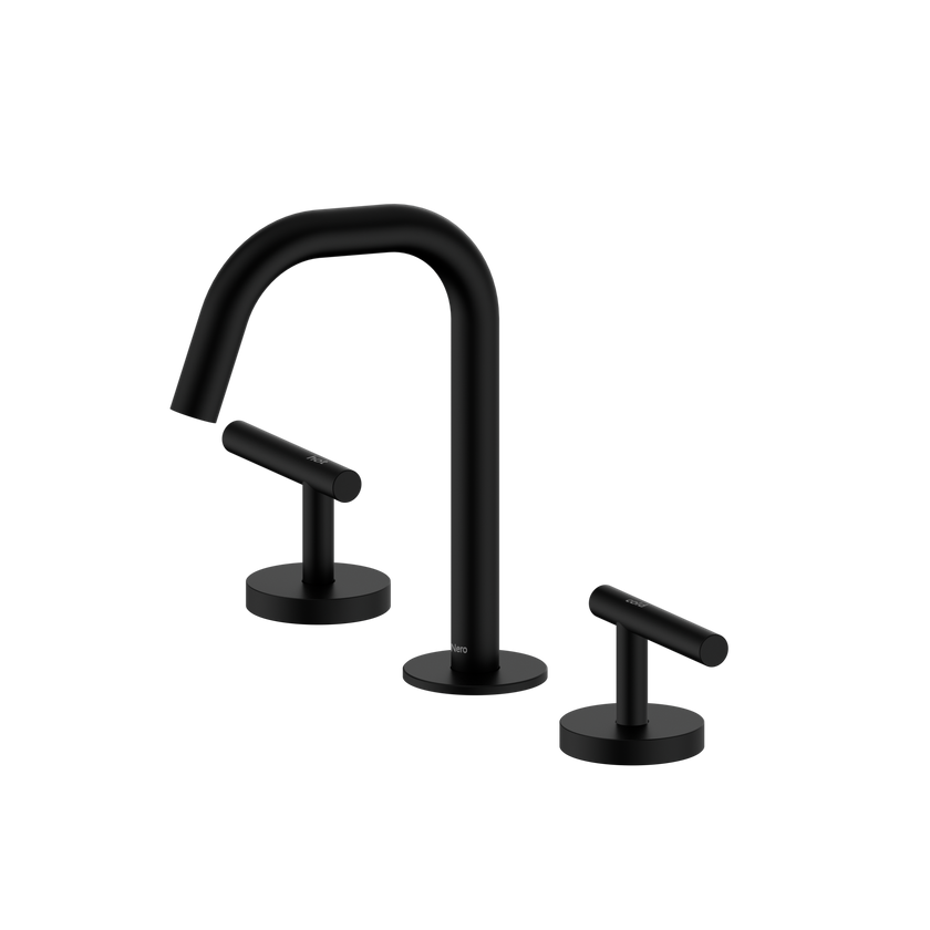 Mecca Lever Basin Set Edge Spout